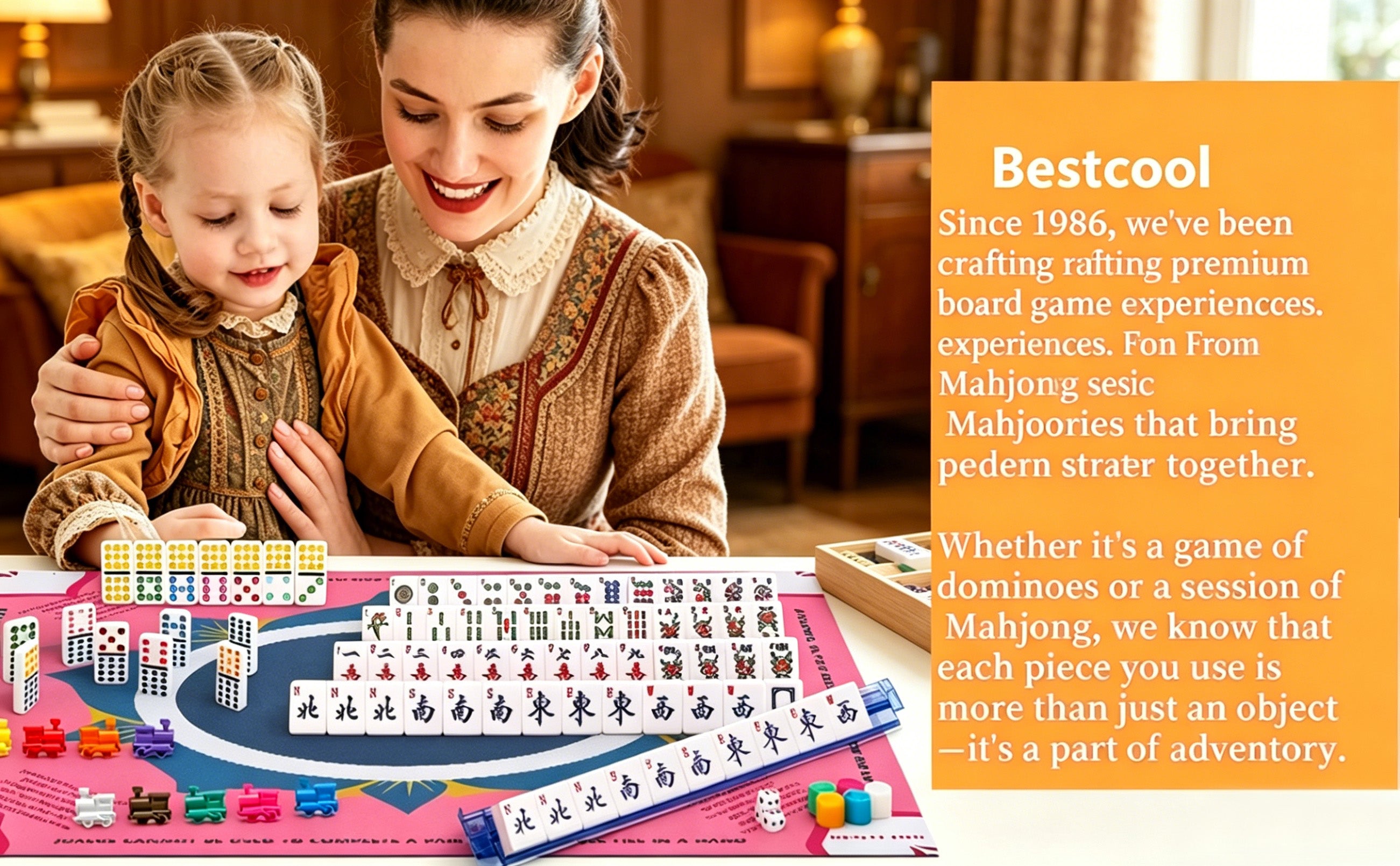 Modern fashion bag collection - Flower White Mahjong Set (166 pieces)