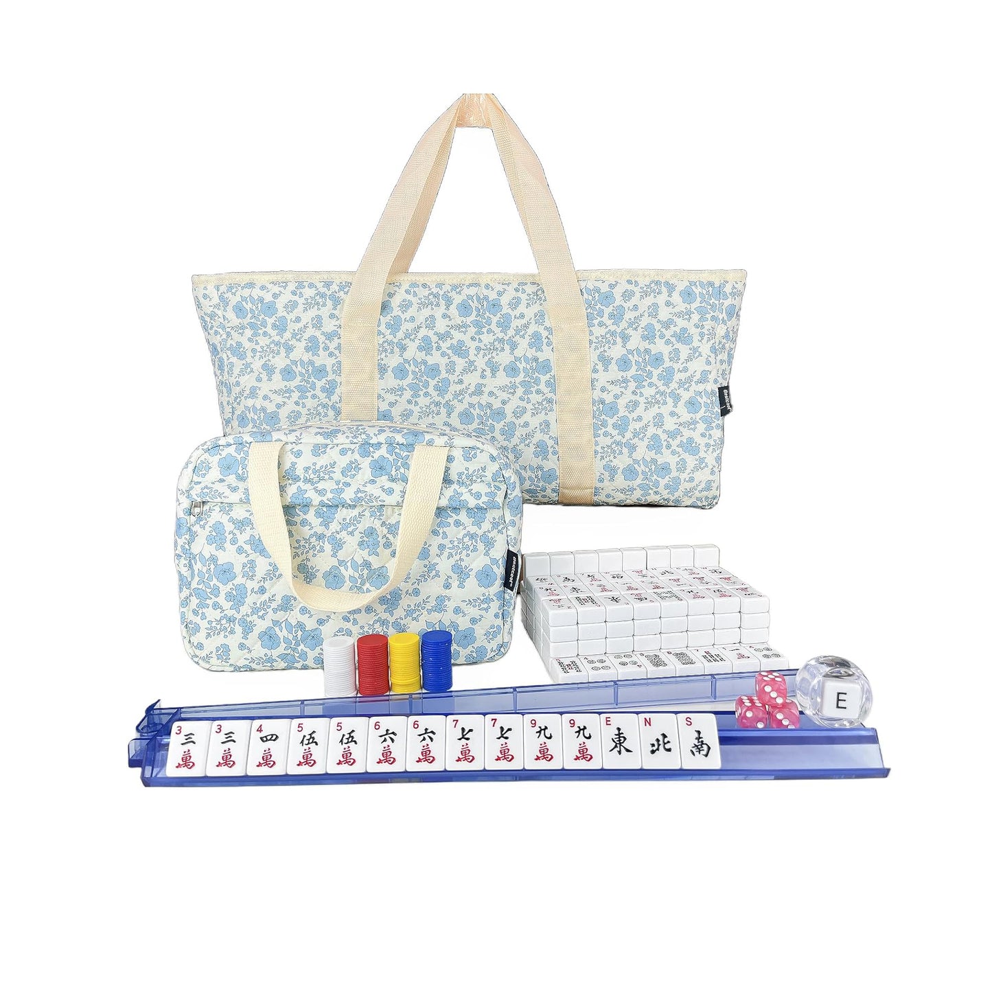 Modern fashion bag collection - Flower White Mahjong Set (166 pieces)