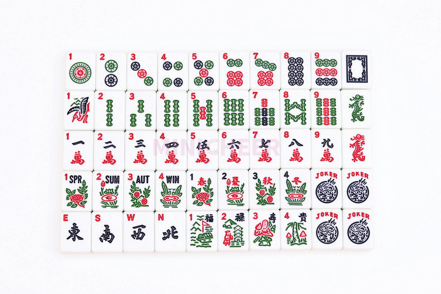 Standard American Mahjong Tiles 160 Pieces Premium Melamine Durable Long-Lasting